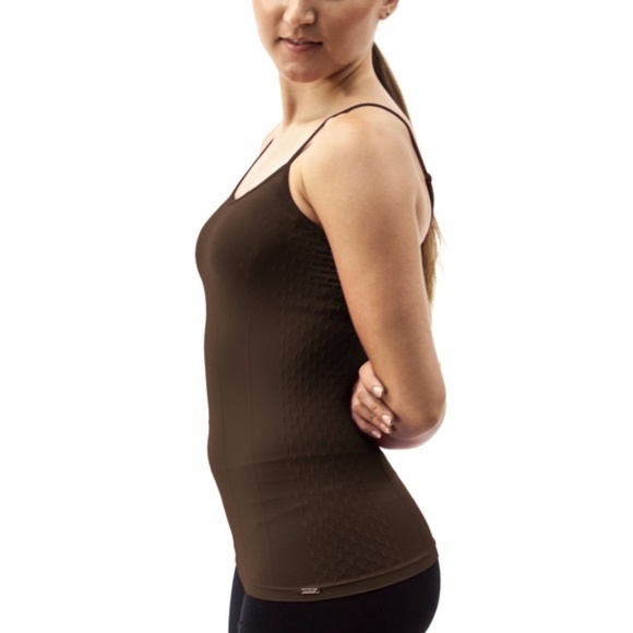 Women Soft Stretch Tank Top, SP-11120, Brown - Picture 2 of 3